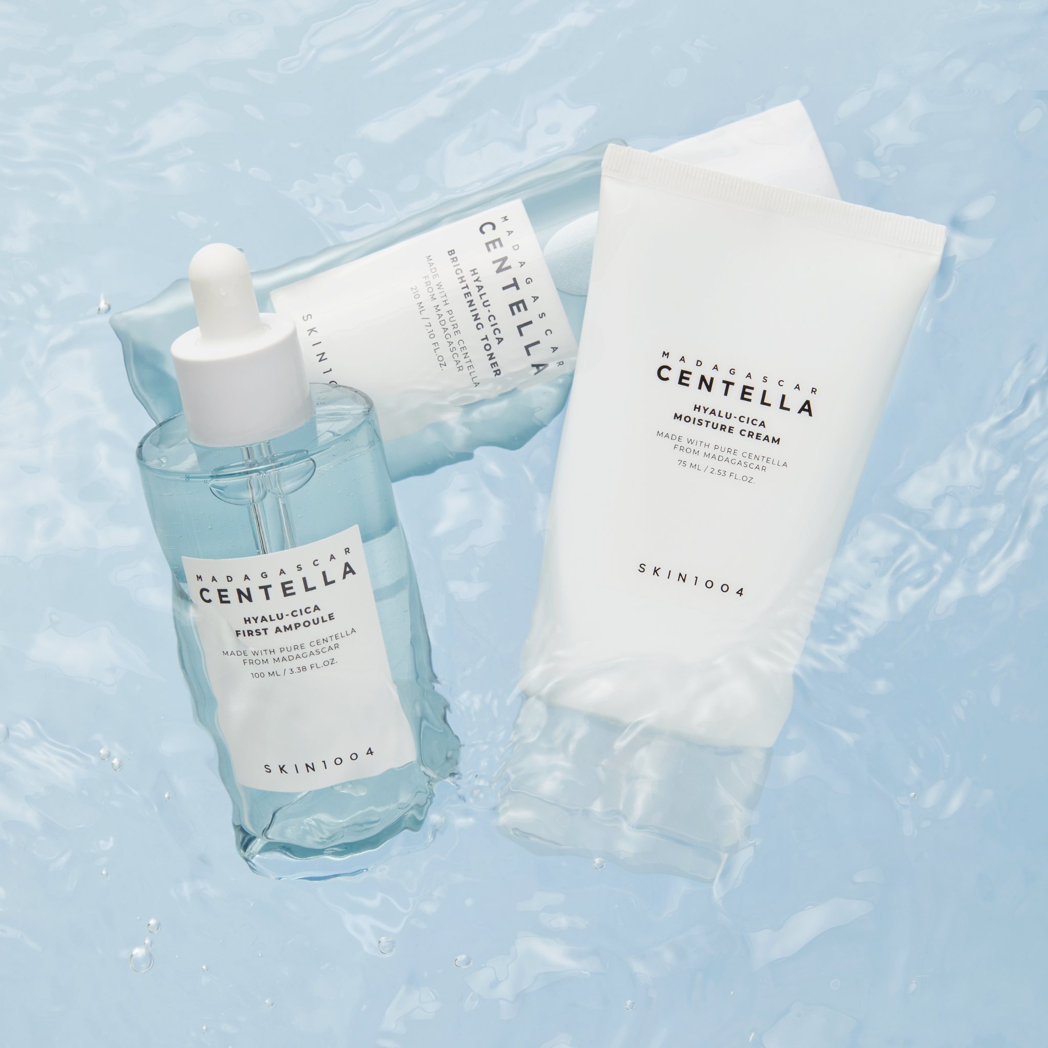 SKIN1004 Hyalu-Cica līnija: mitrināšana un nomierināšana vienā