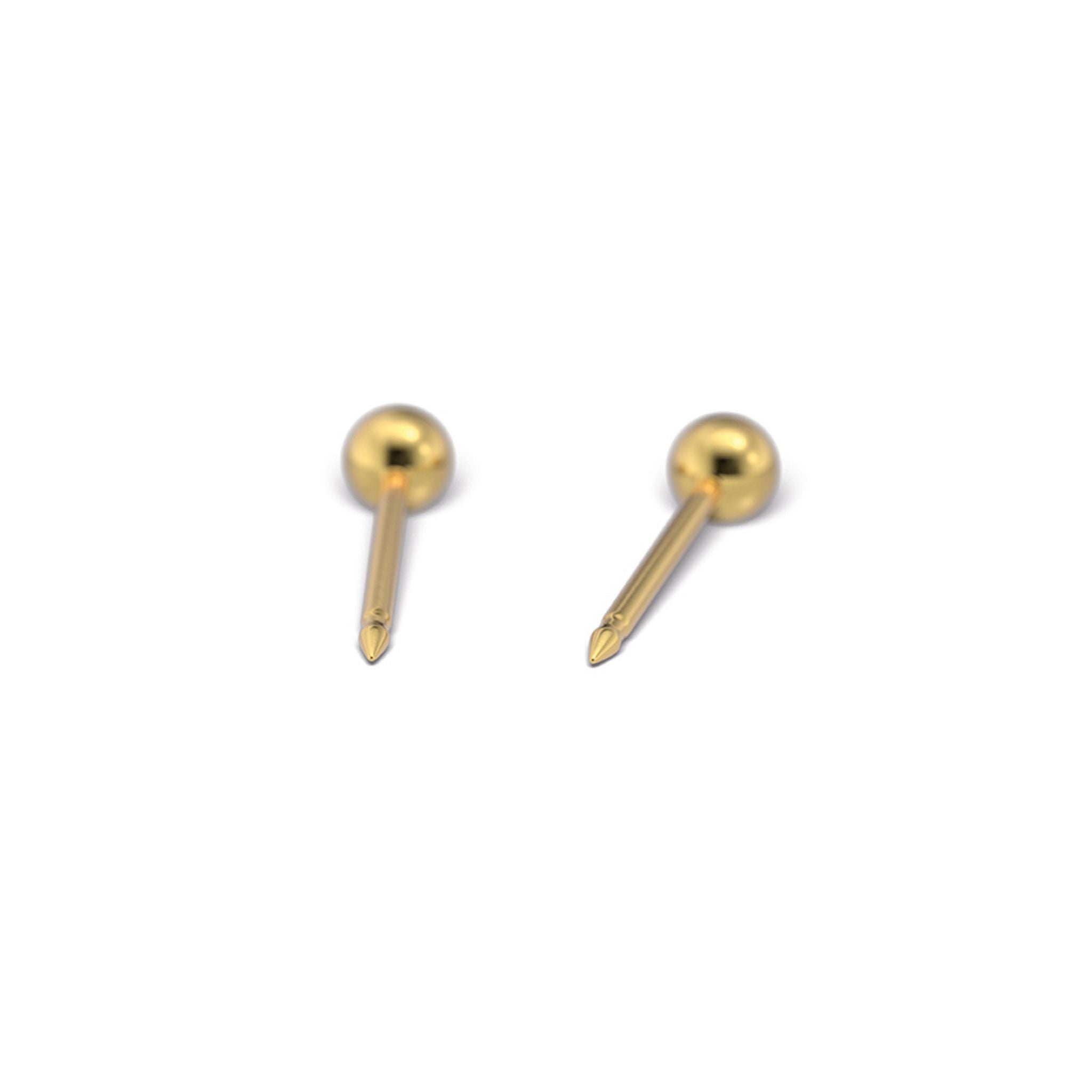 STUDEX auskari 101 - Ball 3mm, Gold Plated