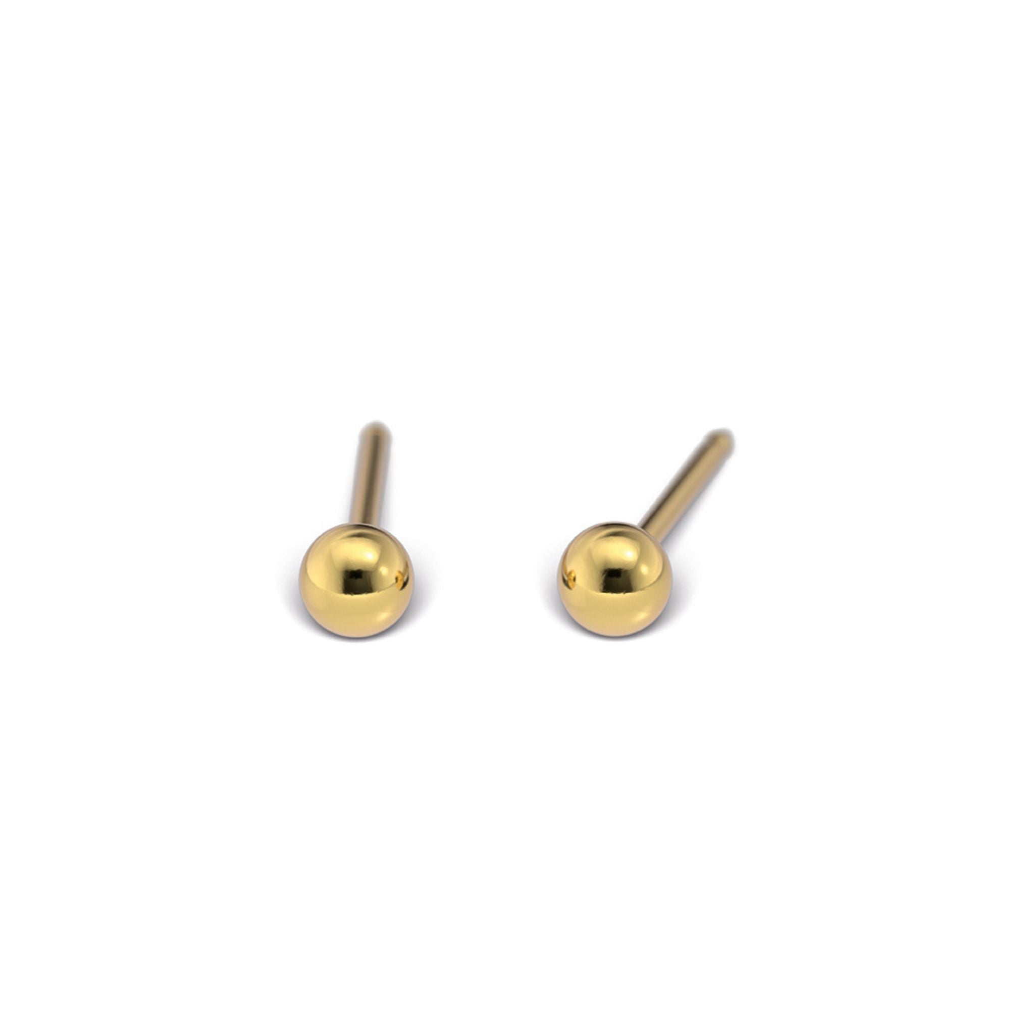 STUDEX auskari 101 - Ball 3mm, Gold Plated