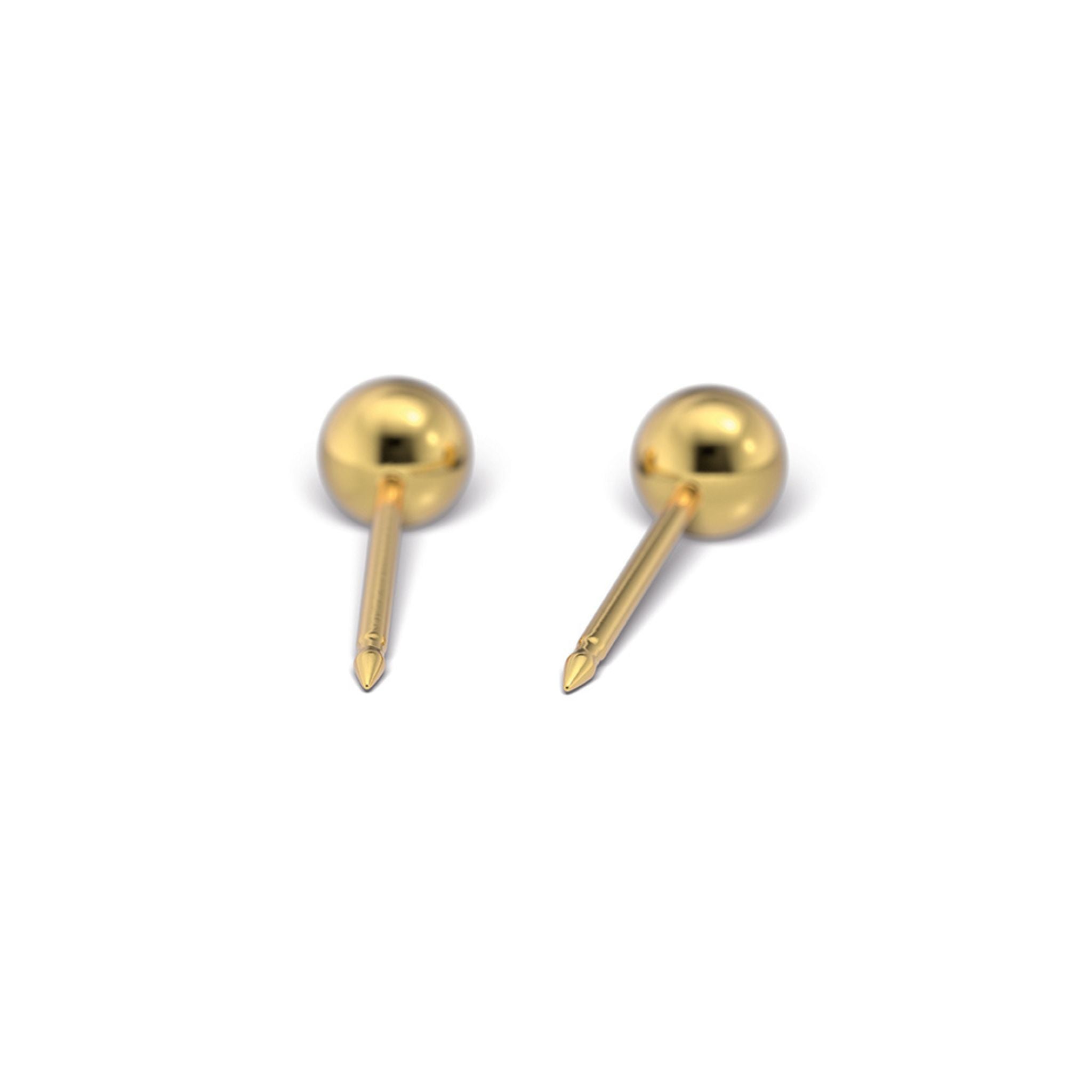 STUDEX auskari 103 - Ball 4mm, Gold Plated