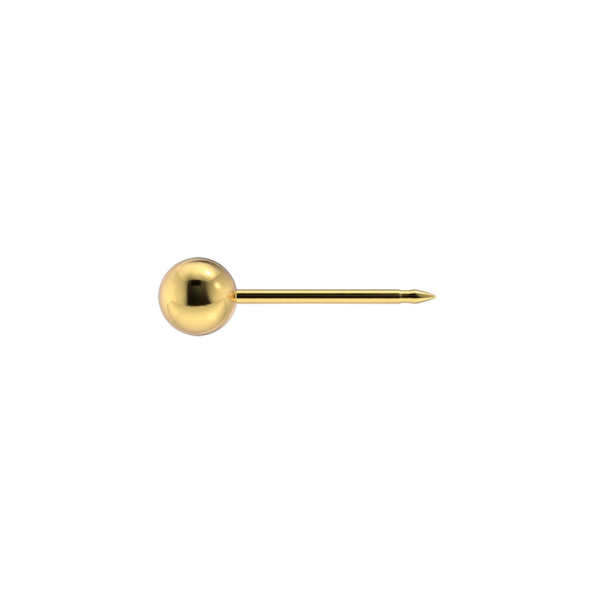 STUDEX auskari 103 - Ball 4mm, Gold Plated