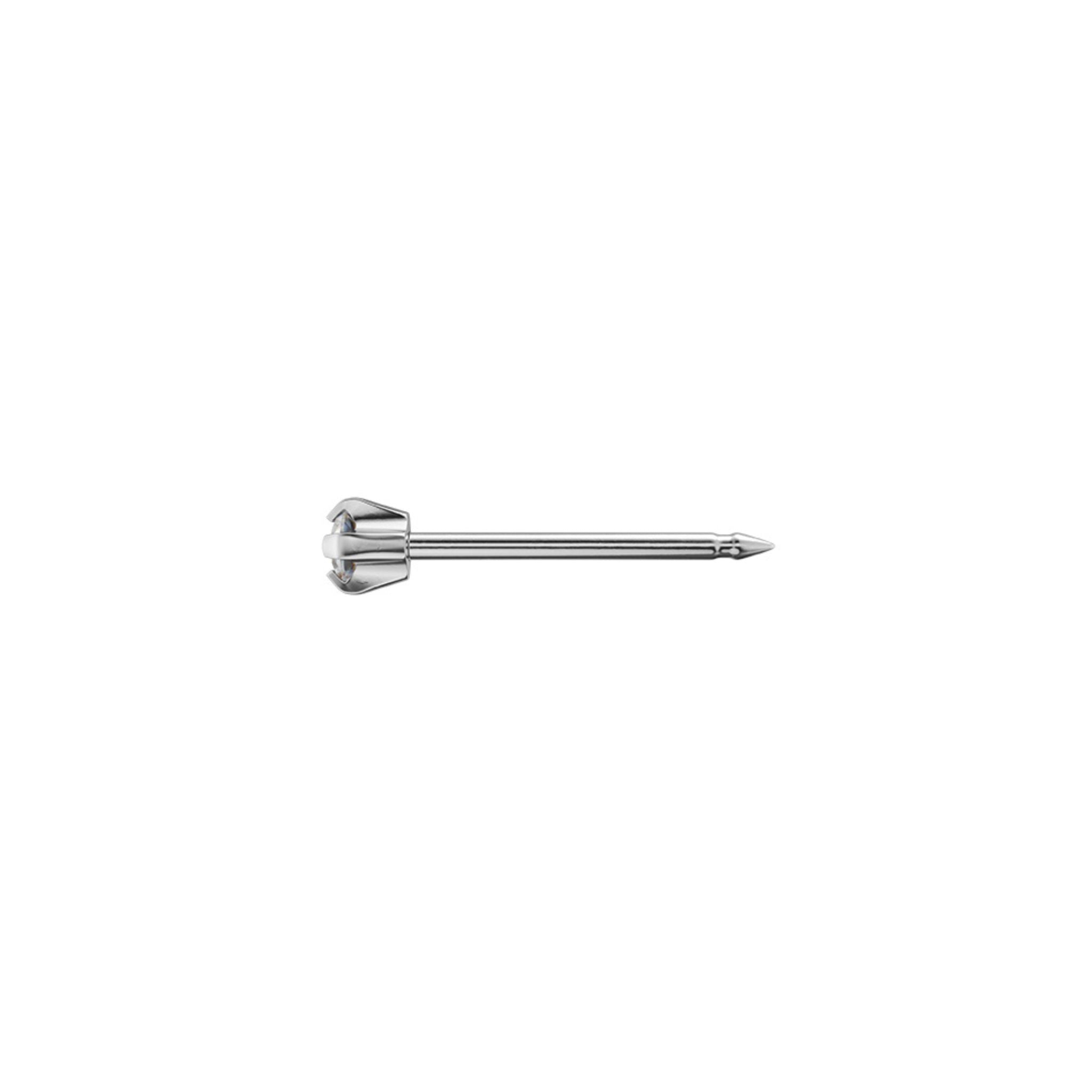 STUDEX auskari 109 prong setting 2mm, kubiskais cirkonijs, Surgical Stainless Steel
