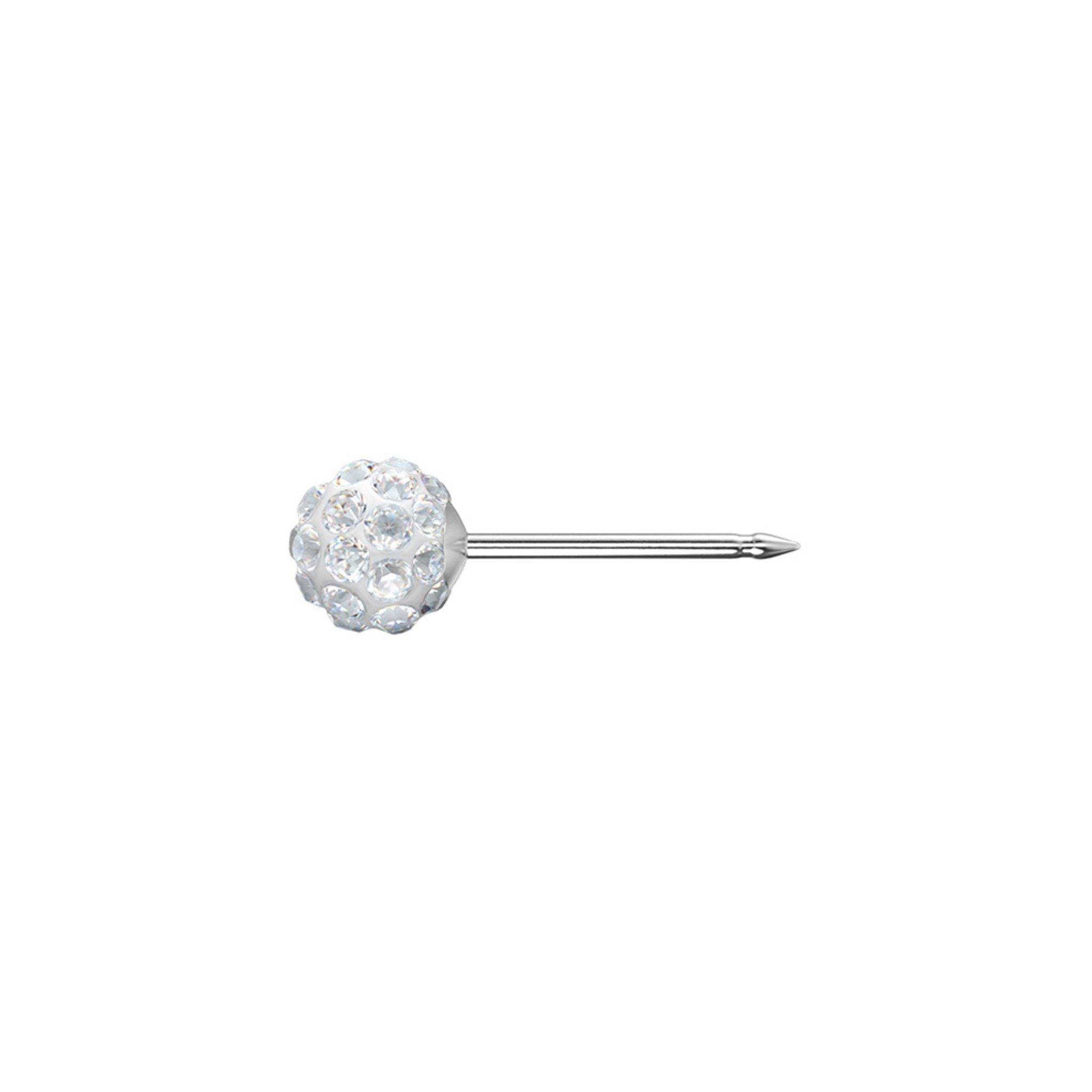 STUDEX auskari 107 - Fireball 4.5mm, Crystal, Surgical Stainless Steel