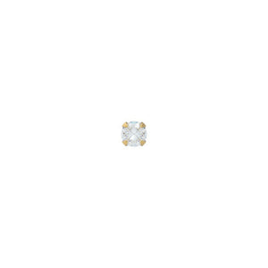 STUDEX 110 auskari, prong setting 3mm, cubic zirconia, Gold Plated