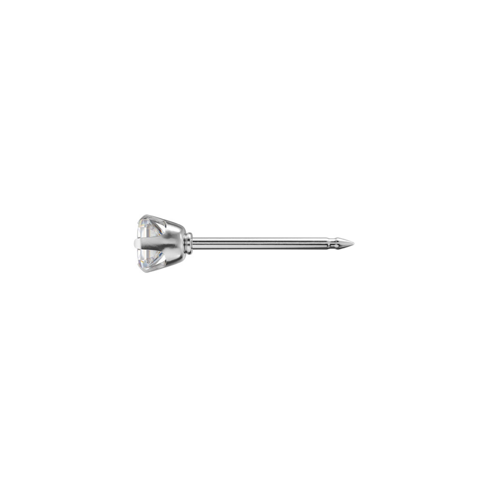 STUDEX auskari 116 - Prong Setting 3x3mm, kubiskais cirkonijs, Surgical Stainless Steel, princešu dizains