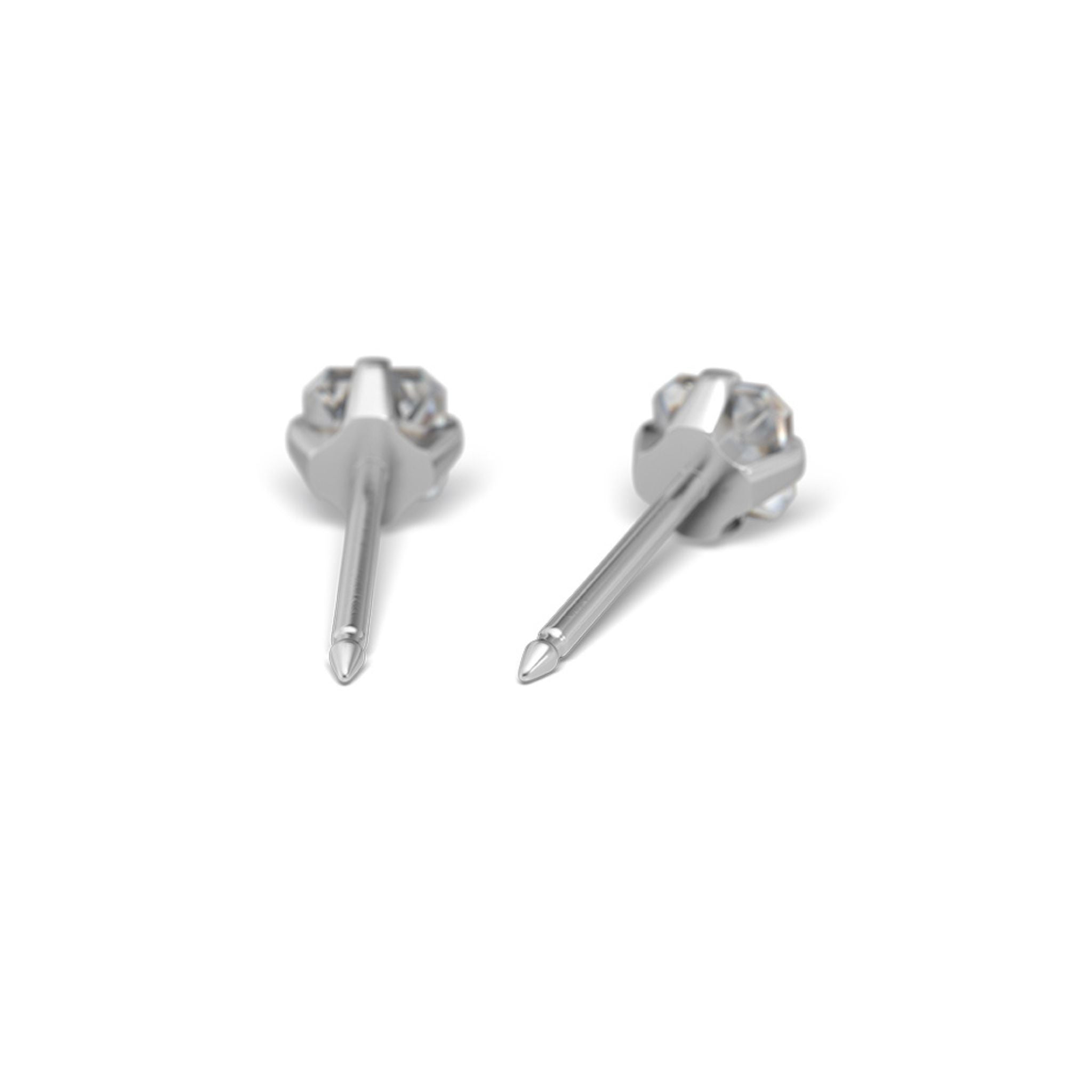 STUDEX auskari 118 - Prong Setting 4x4mm, kubiskais cirkonijs, Surgical Stainless Steel, princešu dizains