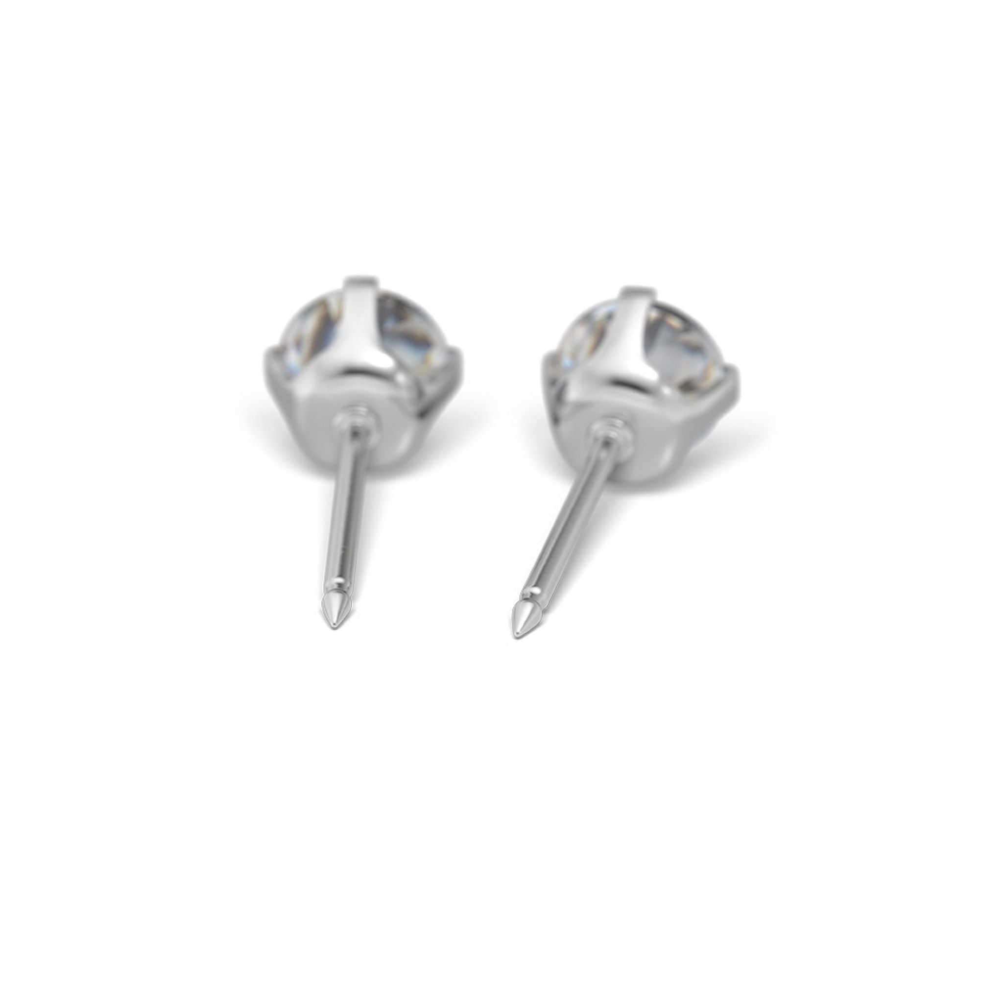 STUDEX auskari 123 - Prong Setting 5mm, kubiskais cirkonijs, Surgical Stainless Steel