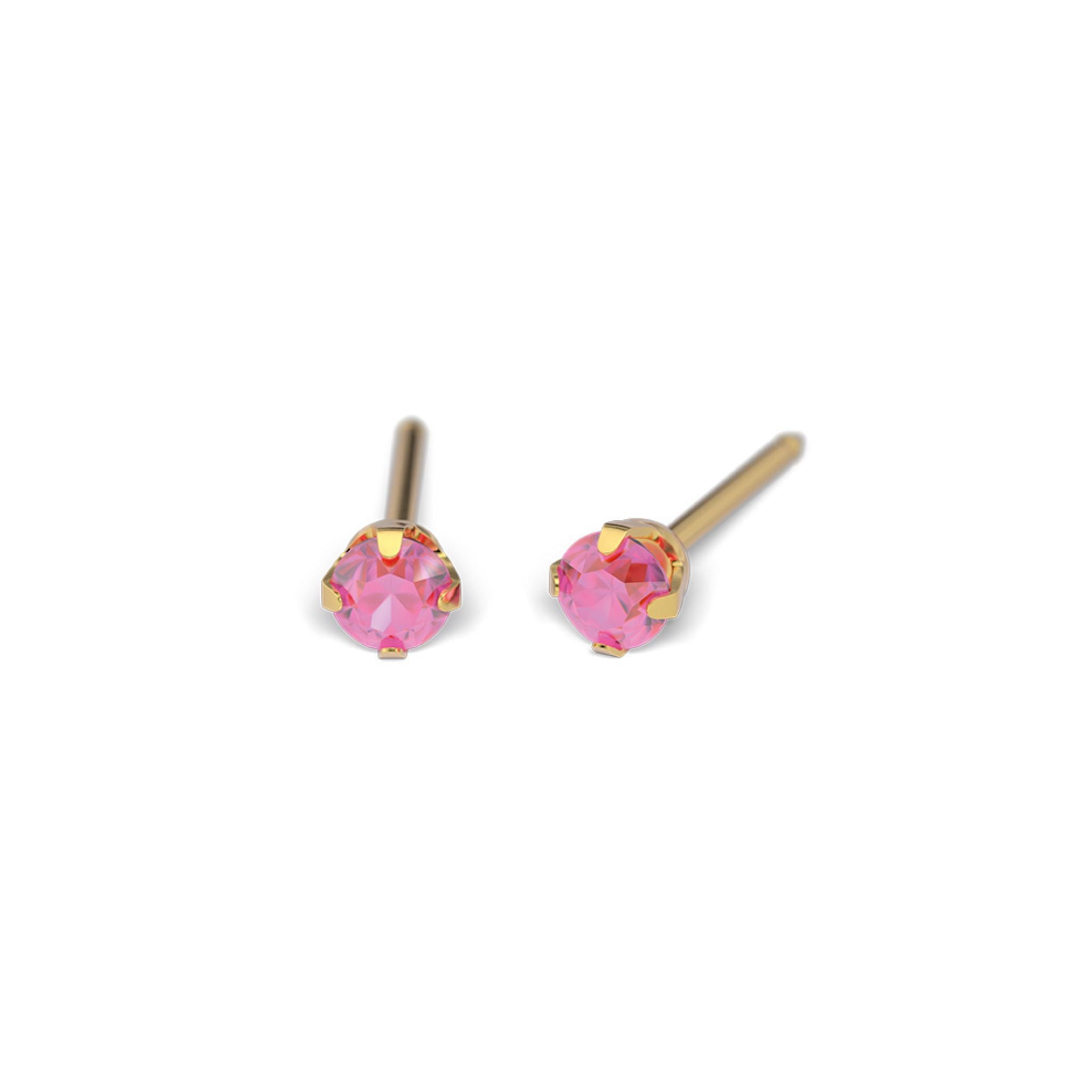 STUDEX 136 - Prong Setting 3mm, October Rose, Gold Plated