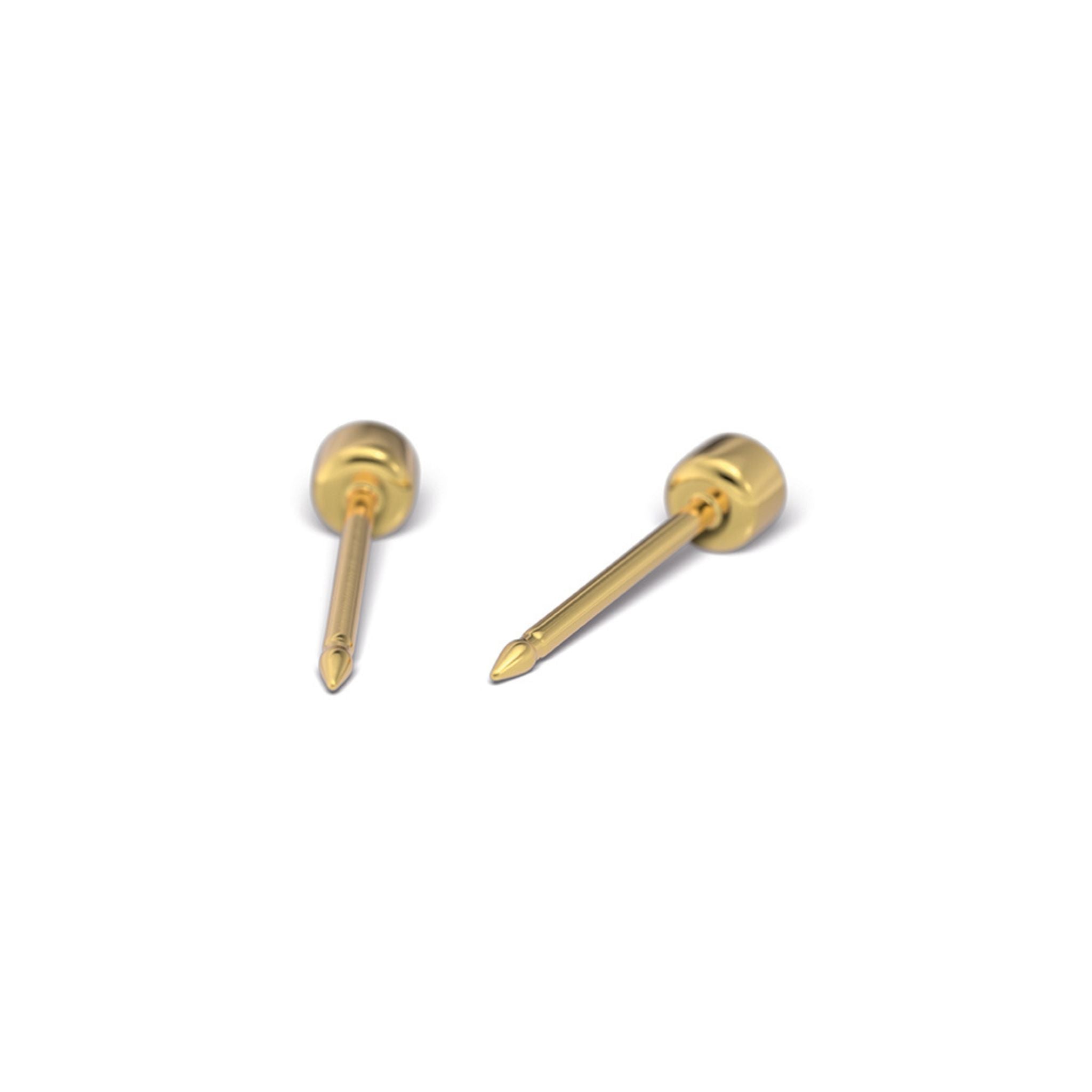 STUDEX 139 - Bazel 2mm, April Crystal, Gold Plated