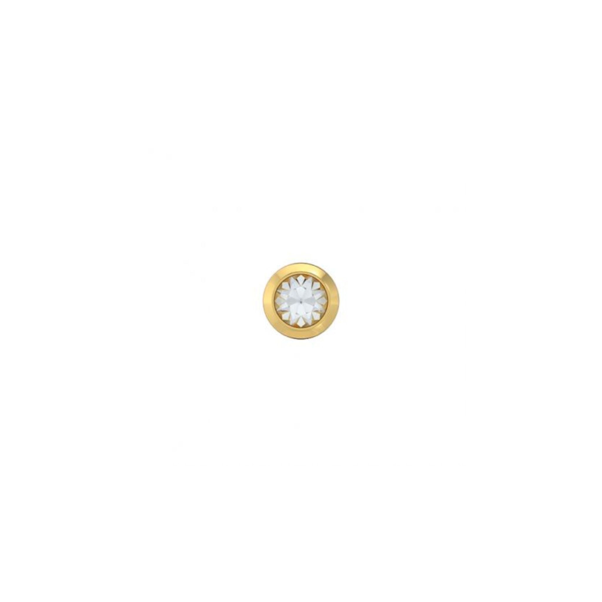 STUDEX auskari 141 - Bazel 3mm, April Crystal, Gold Plated