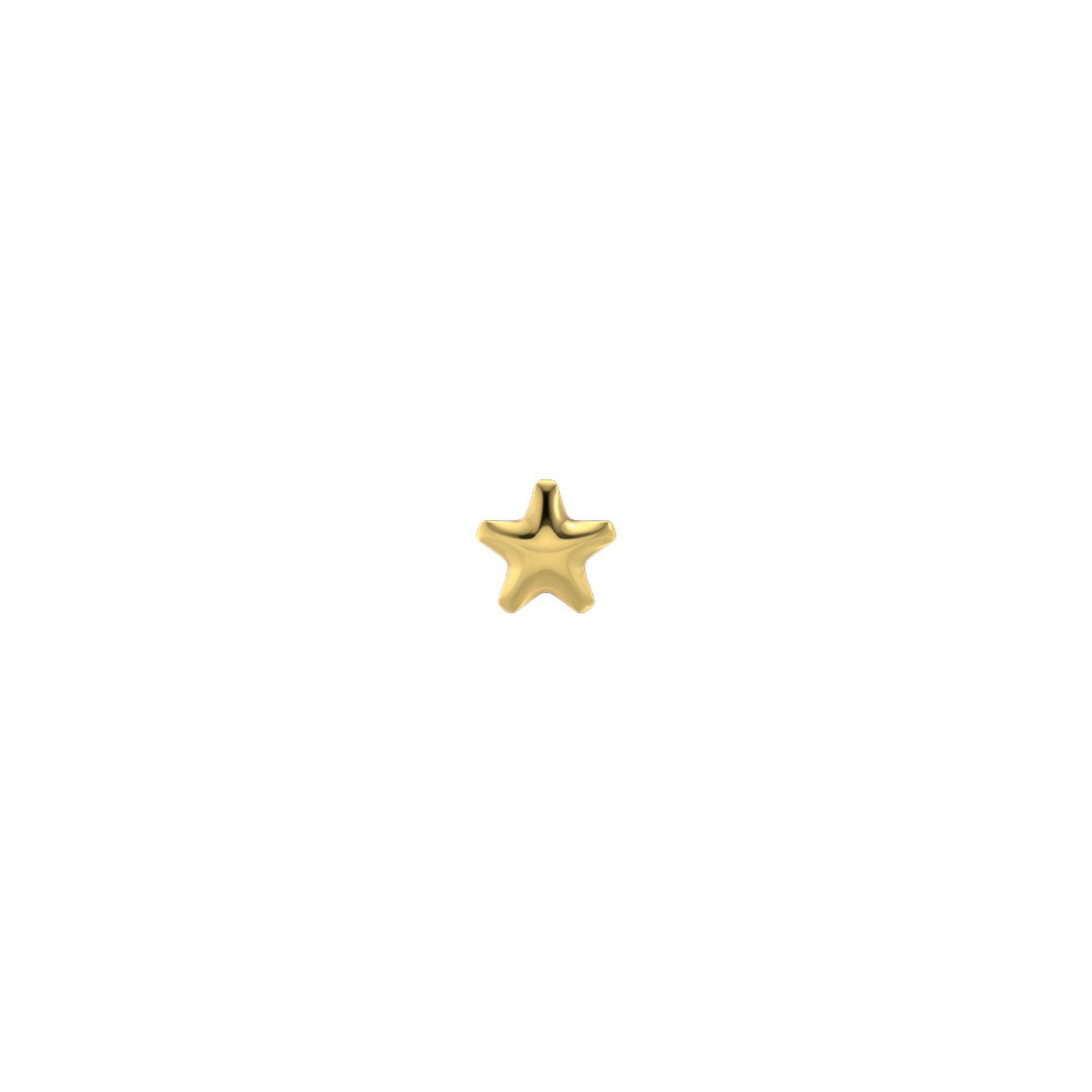 STUDEX auskari 149 - Shape 4mm, Star, zvaigzne, Gold Plated