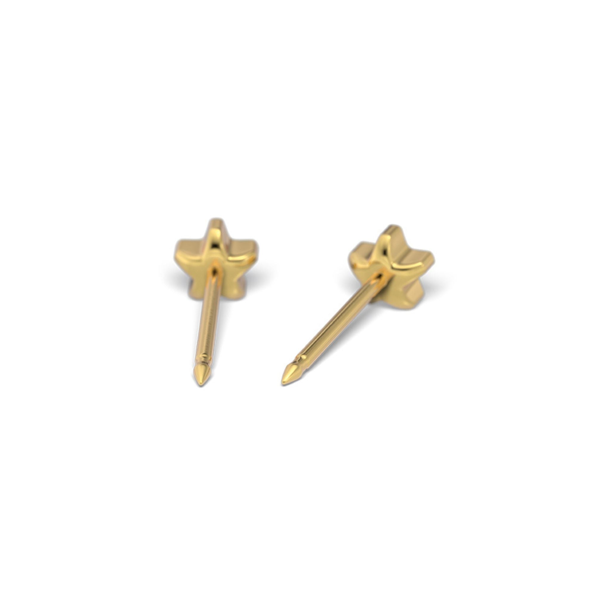 STUDEX auskari 149 - Shape 4mm, Star, zvaigzne, Gold Plated