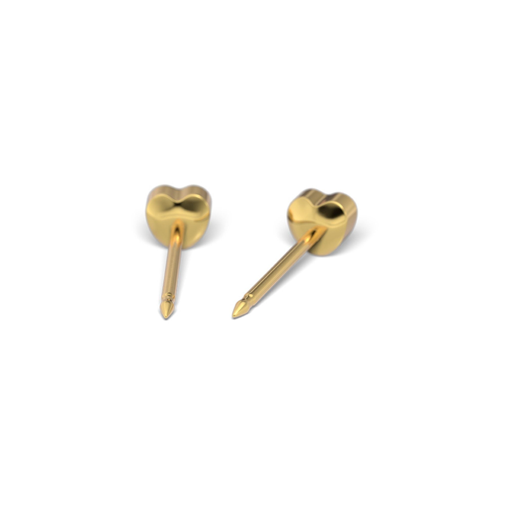 STUDEX auskari 151 - Shape 4mm, sirds, Gold Plated