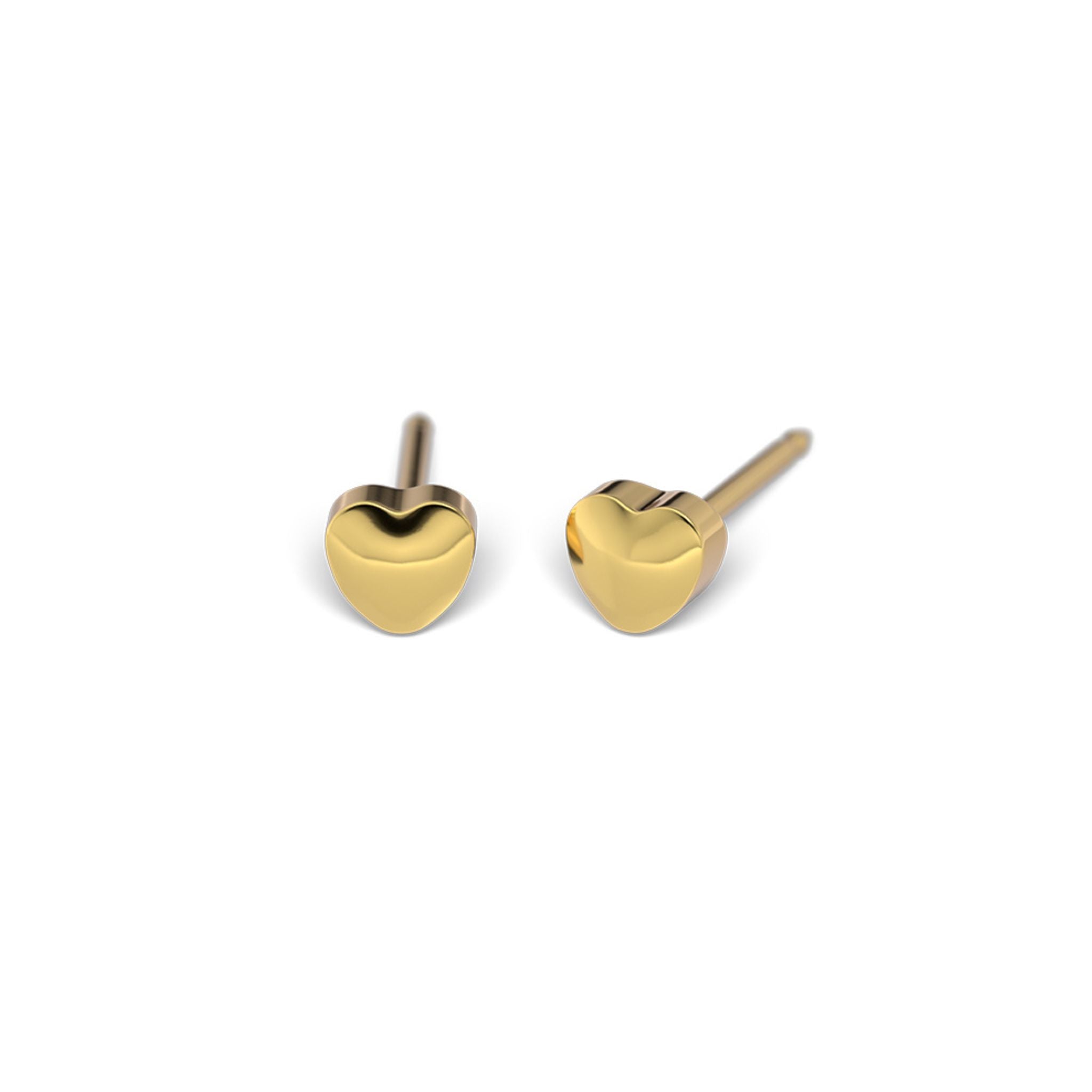 STUDEX auskari 151 - Shape 4mm, sirds, Gold Plated