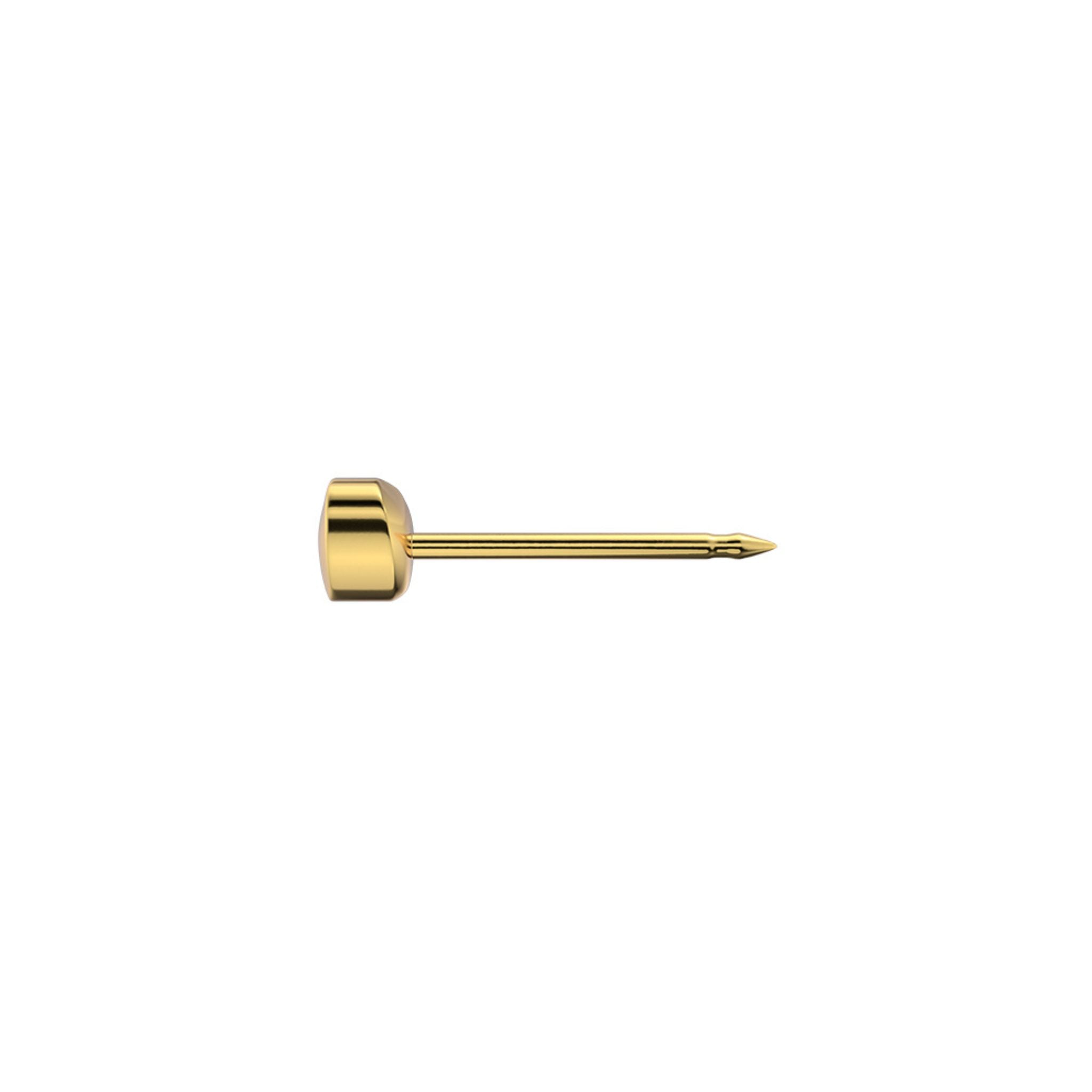 STUDEX auskari 151 - Shape 4mm, sirds, Gold Plated