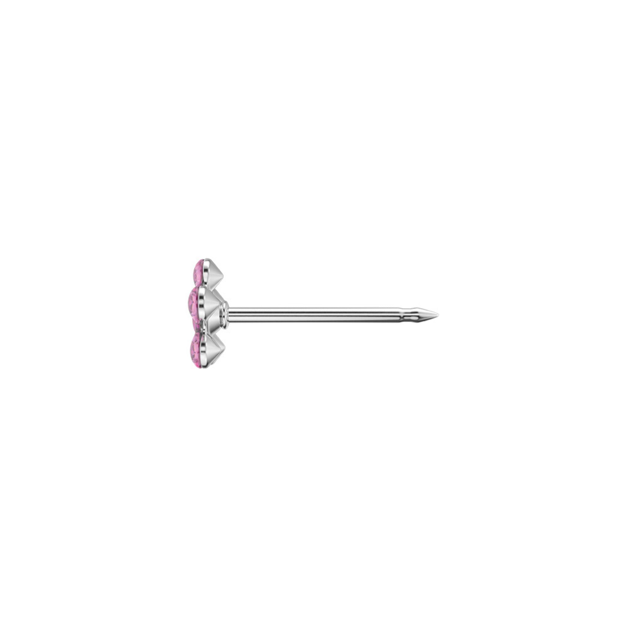 STUDEX auskari 159 - Daisy 5mm, Light Rose & Fuchsia, Surgical Stainless Steel