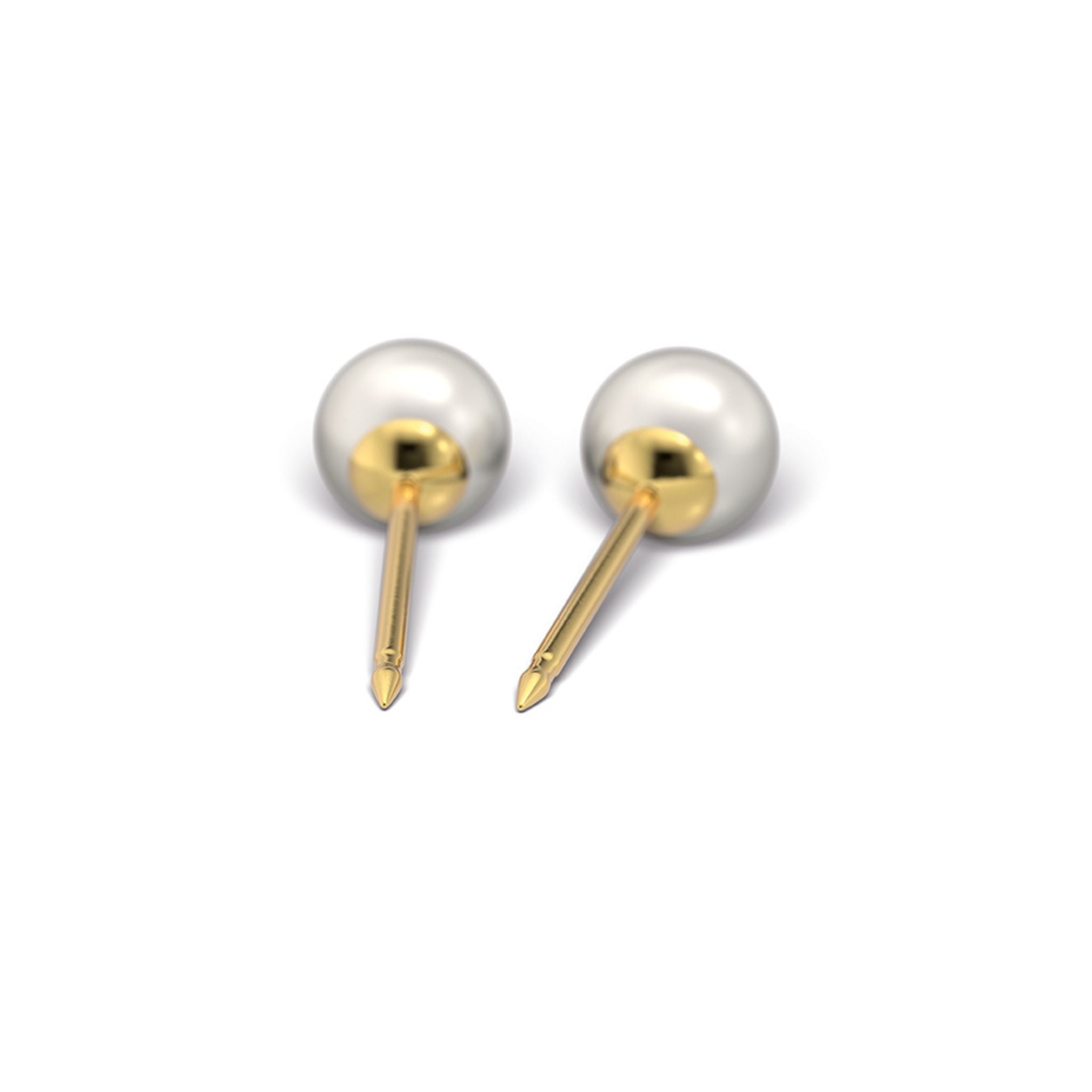 STUDEX auskari 205 - Pearl white 5mm, Gold Plated