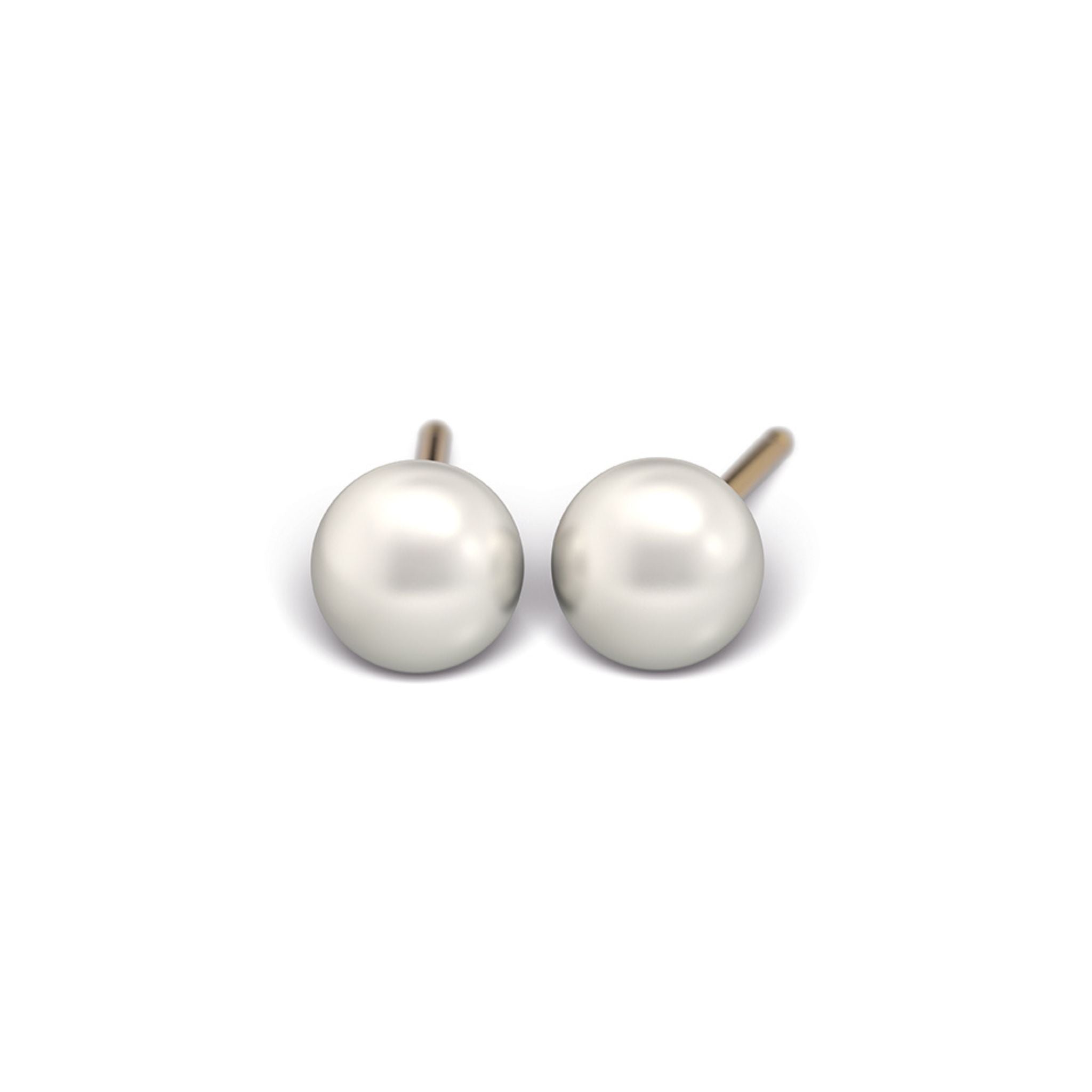 STUDEX auskari 205 - Pearl white 5mm, Gold Plated