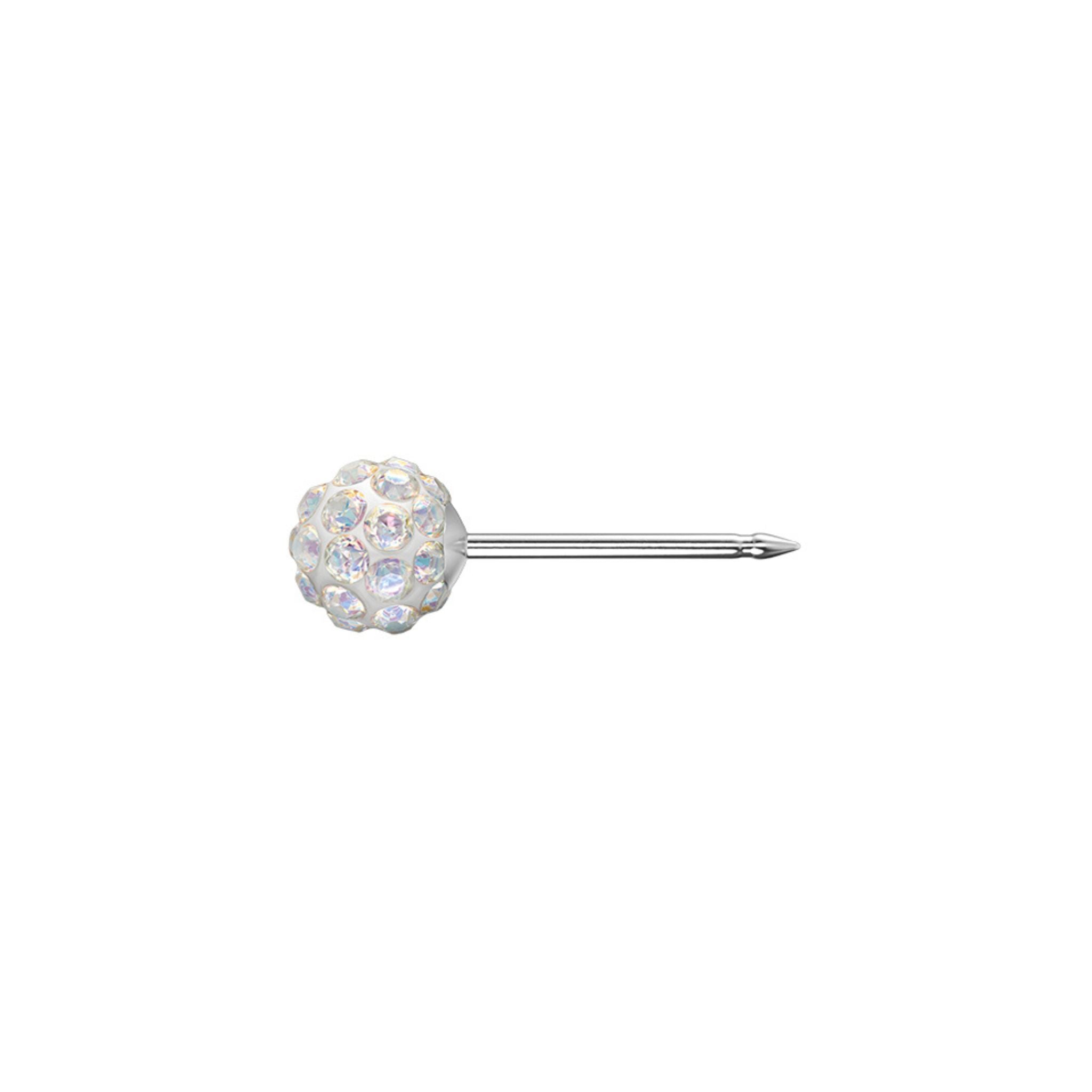 STUDEX auskari 206 - Fireball 4.5mm, AB Crystal, Surgical Stainless Steel