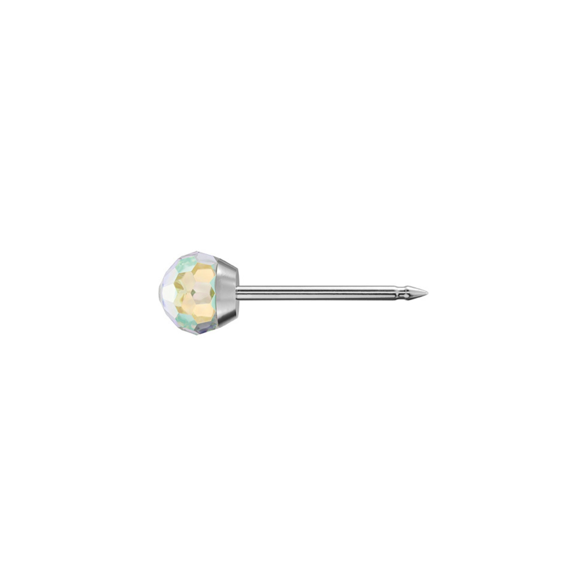 STUDEX auskari 228 - Ball 4mm, AB Crystal, Surgical Stainless Steel