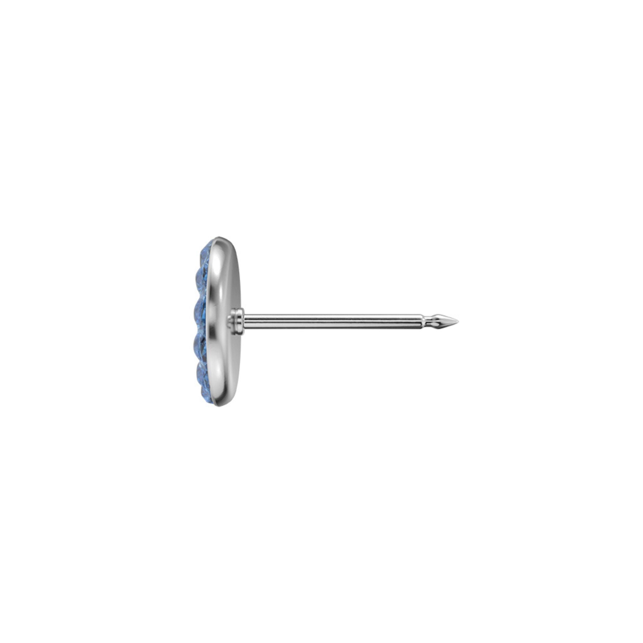 STUDEX auskari 237 - Novelty 8mm, March Aquamarine, Surgical Stainless Steel