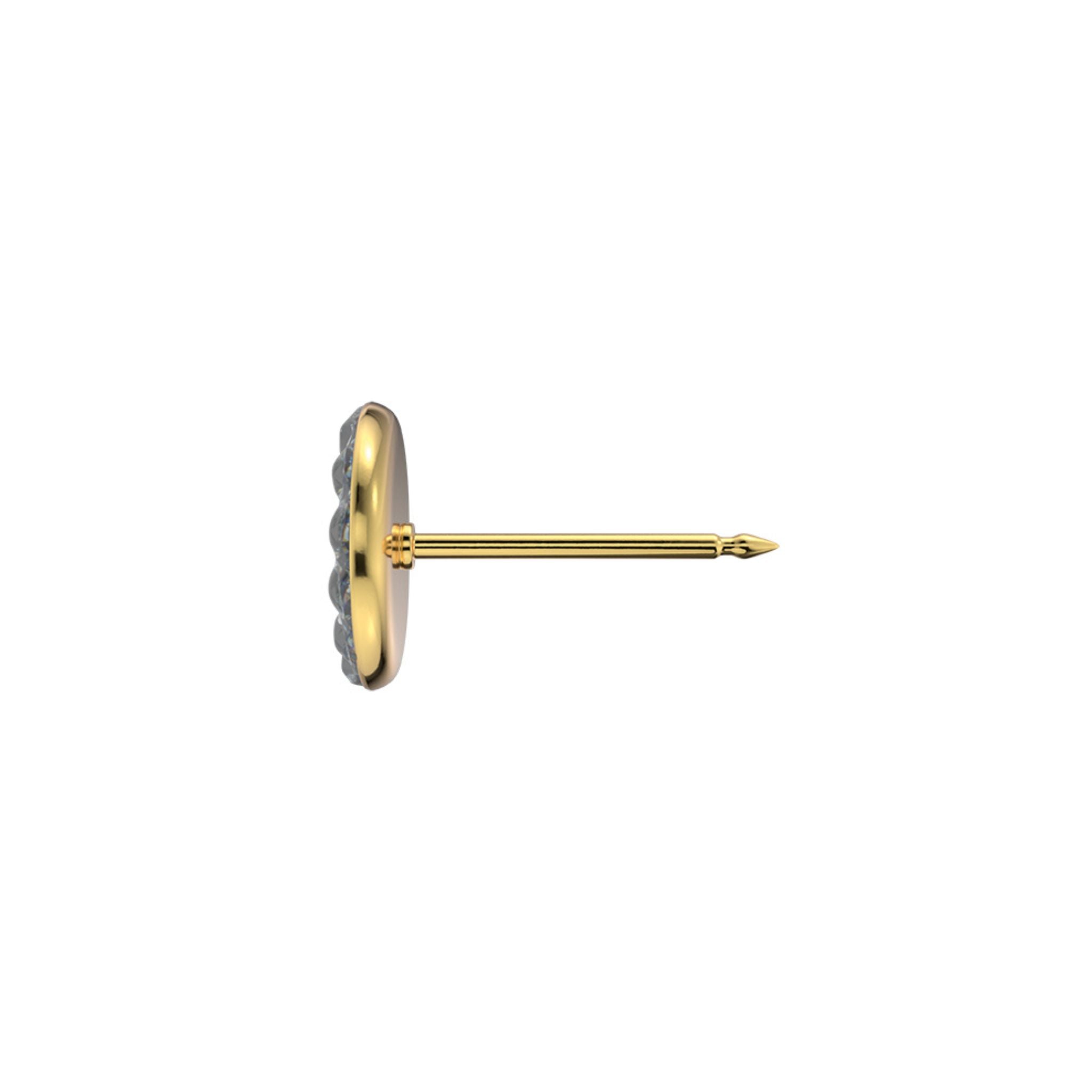 STUDEX auskari 239 - Novelty 8mm, April Crystal, Gold plated