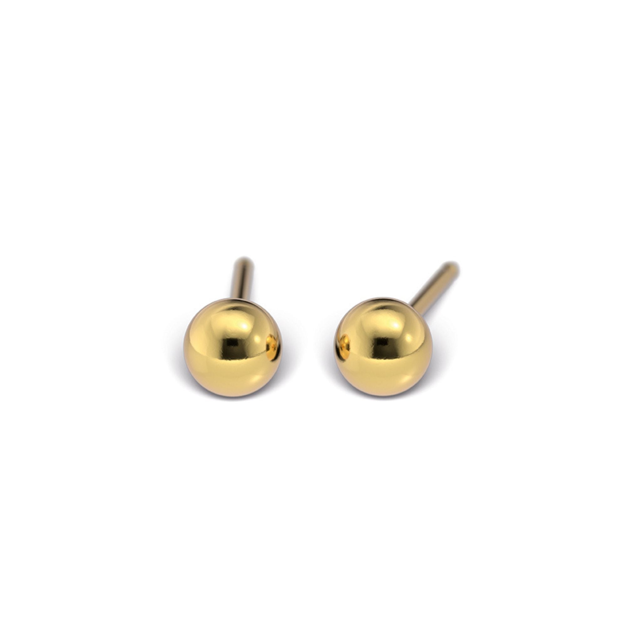 STUDEX auskari 103 - Ball 4mm, Gold Plated