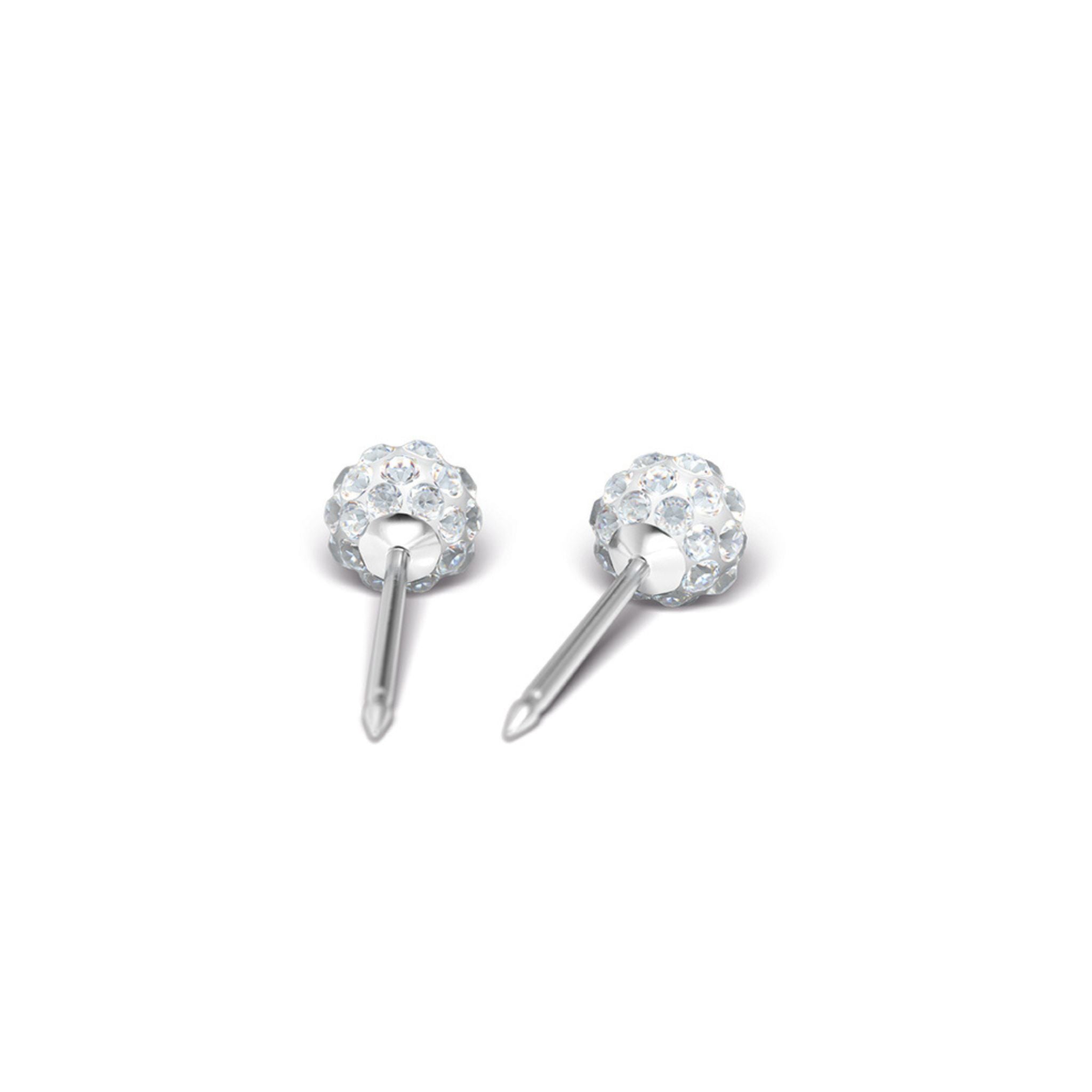 STUDEX auskari 107 - Fireball 4.5mm, Crystal, Surgical Stainless Steel
