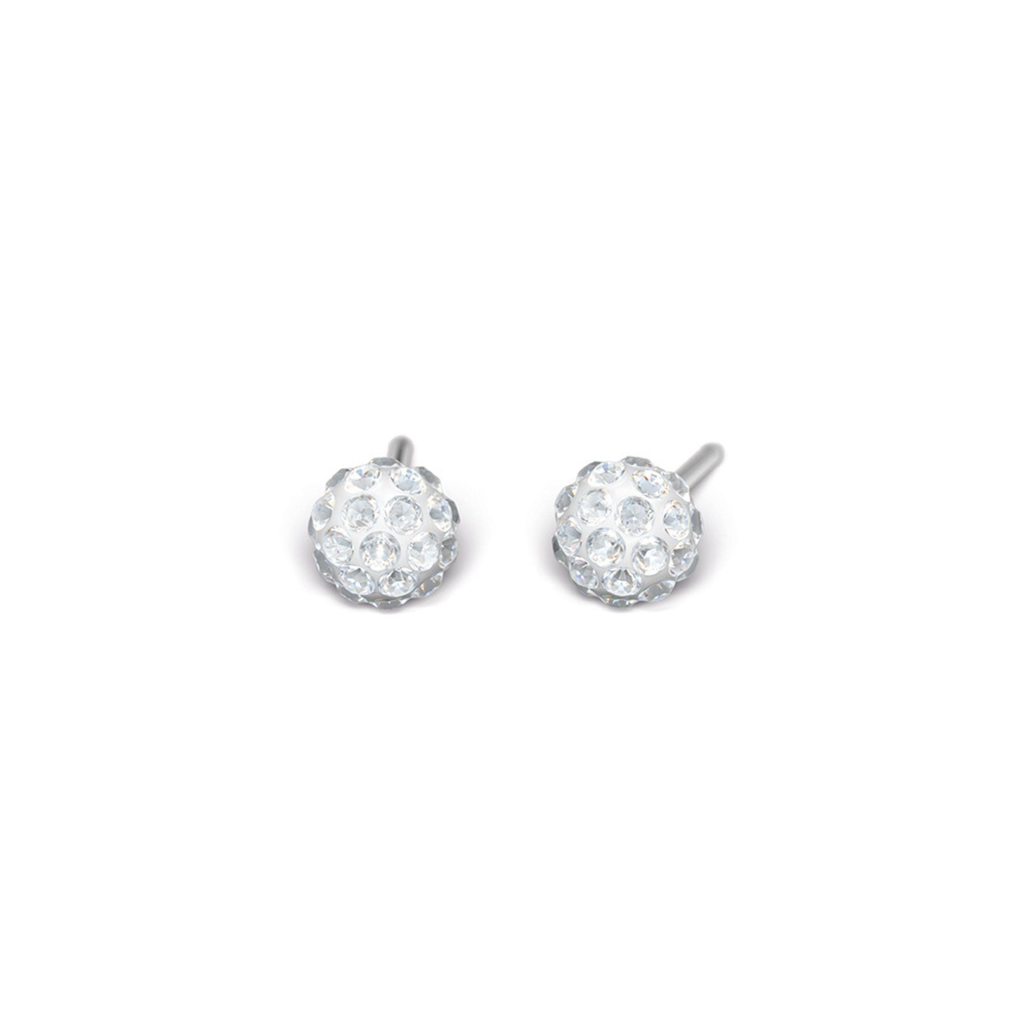 STUDEX auskari 107 - Fireball 4.5mm, Crystal, Surgical Stainless Steel