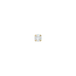 STUDEX 110 auskari, prong setting 3mm, cubic zirconia, Gold Plated