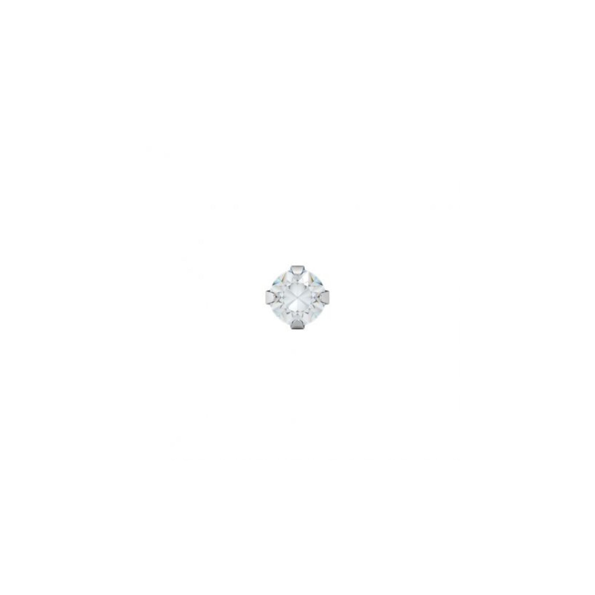 STUDEX auskari 111 - Prong Setting 3mm, Cubic Zirconia, Surgical Stainless Steel