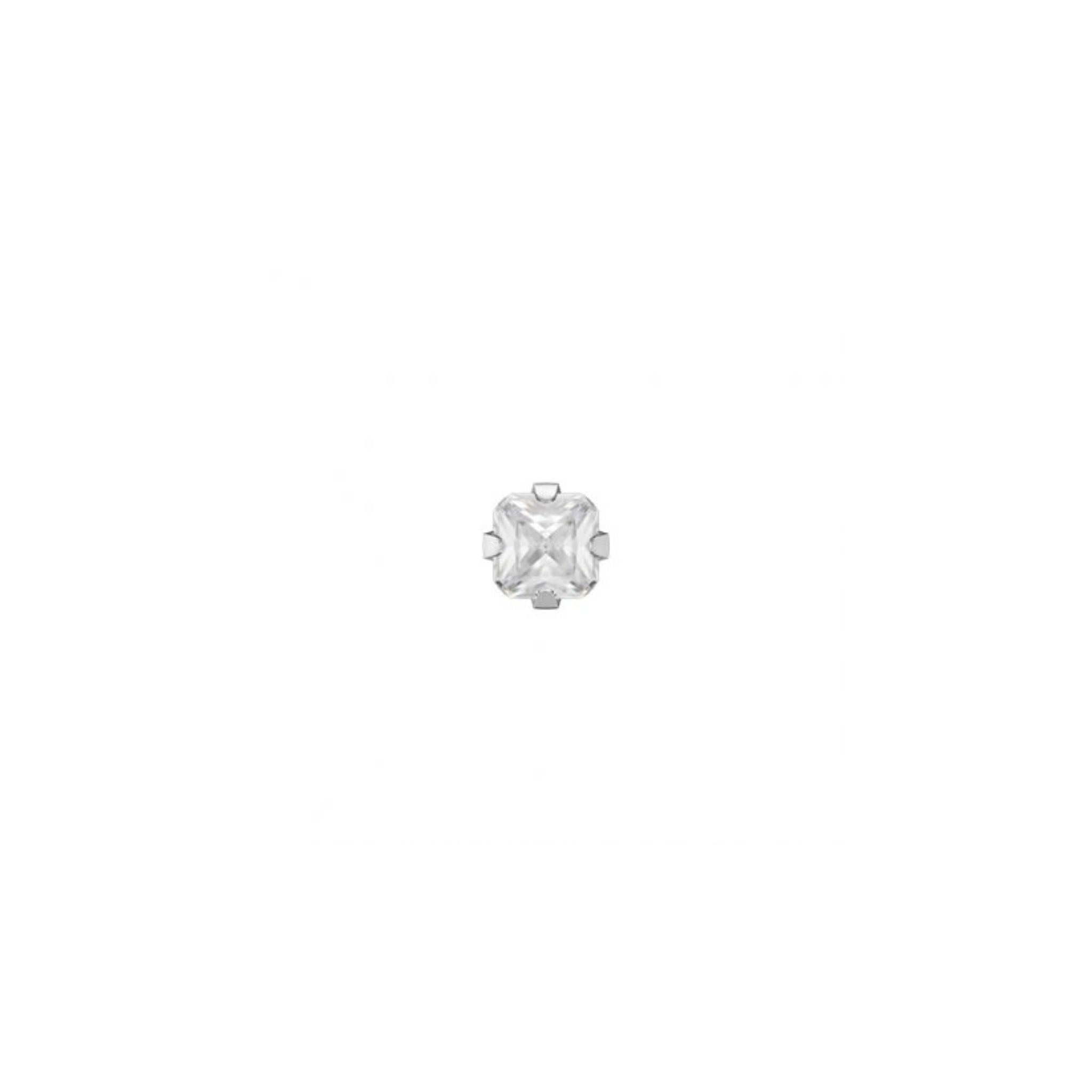 STUDEX auskari 116 - Prong Setting 3x3mm, kubiskais cirkonijs, Surgical Stainless Steel, princešu dizains