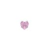 STUDEX 121 - Prong Setting, Cubic Zirconia Pink Heart, Surgical Stainless Steel, 5x5mm