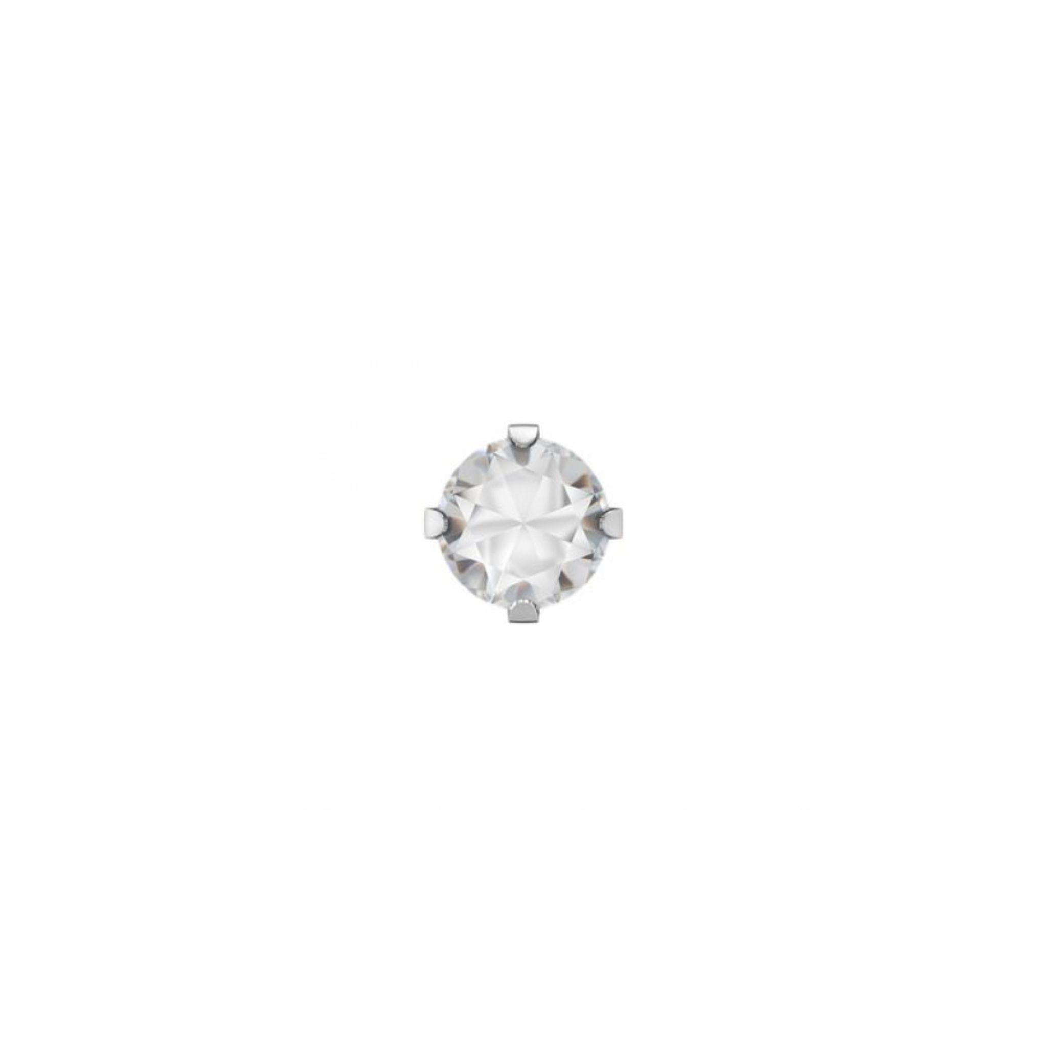 STUDEX auskari 123 - Prong Setting 5mm, kubiskais cirkonijs, Surgical Stainless Steel