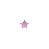 STUDEX 126 - Prong Setting, Cubic Zirconia Pink Star cut, Surgical Stainless Steel, 5mm