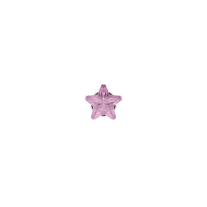 STUDEX 126 - Prong Setting, Cubic Zirconia Pink Star cut, Surgical Stainless Steel, 5mm