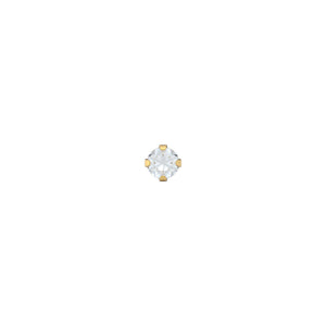 STUDEX 131 - Prong Setting 3mm, aprīļa kristāls, apzeltīts 24K