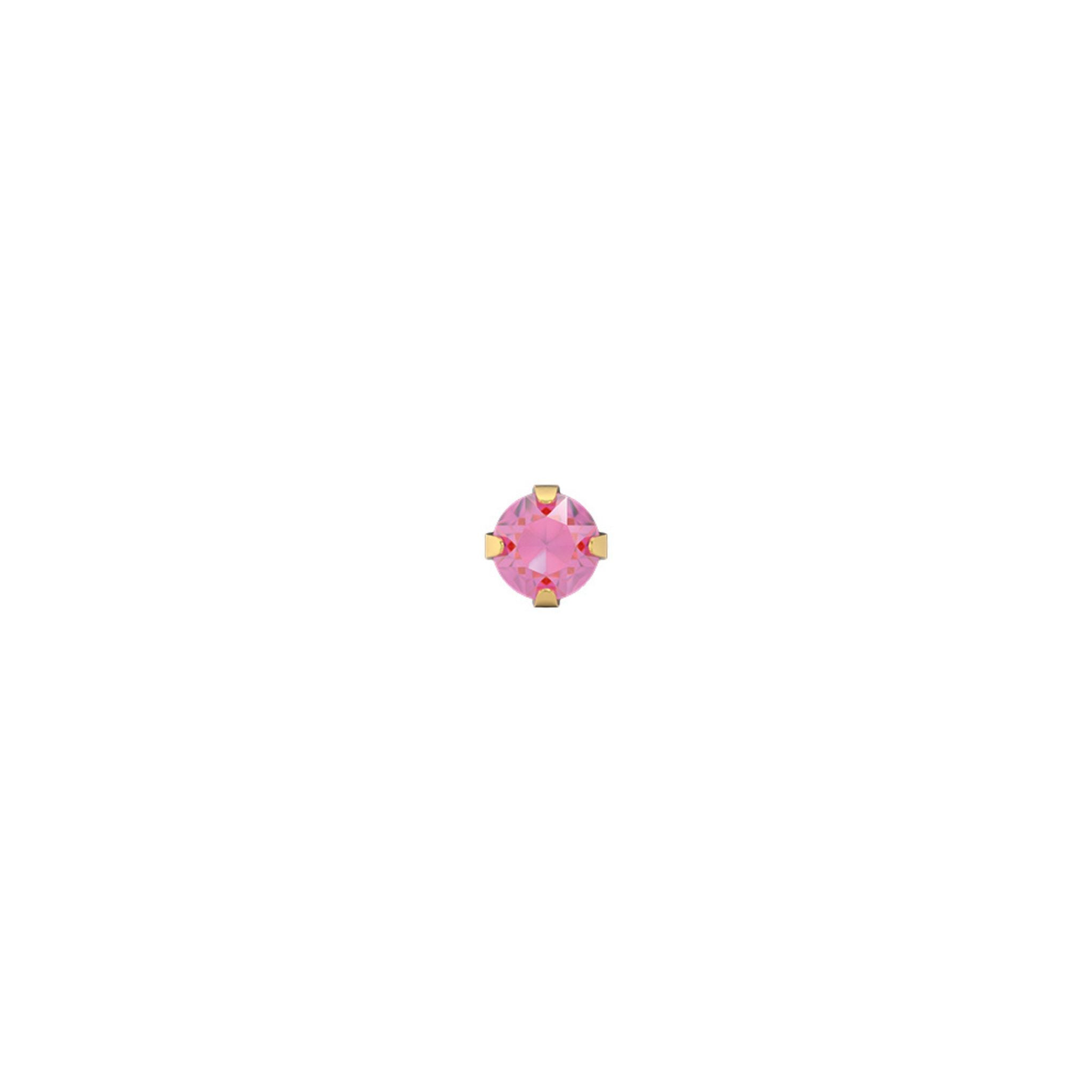 STUDEX 136 - Prong Setting 3mm, October Rose, Gold Plated