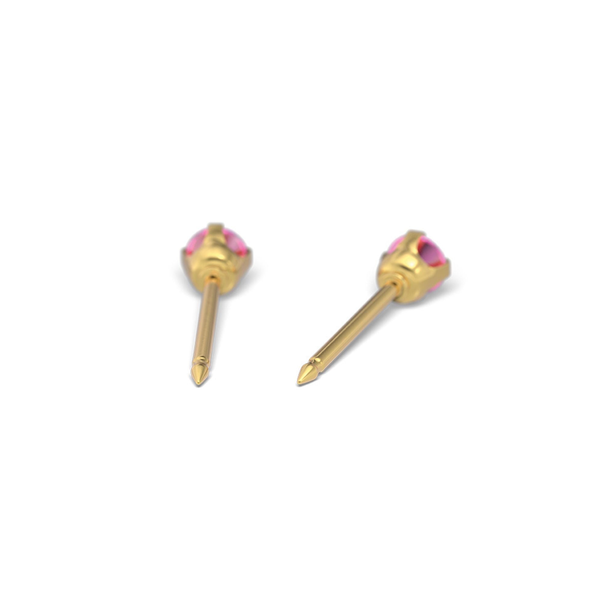 STUDEX 136 - Prong Setting 3mm, October Rose, Gold Plated
