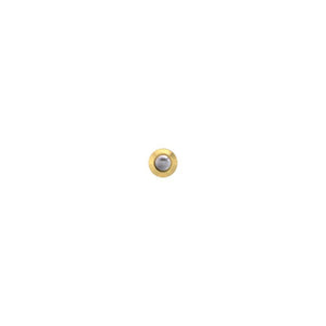 STUDEX auskari 144 - Bazel 2mm, balta pērle, Gold plated