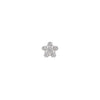 STUDEX 154 - Daisy 5mm, April Crystal, Surgical Stainless Steel, mārpuķīte, aprīļa kristāls