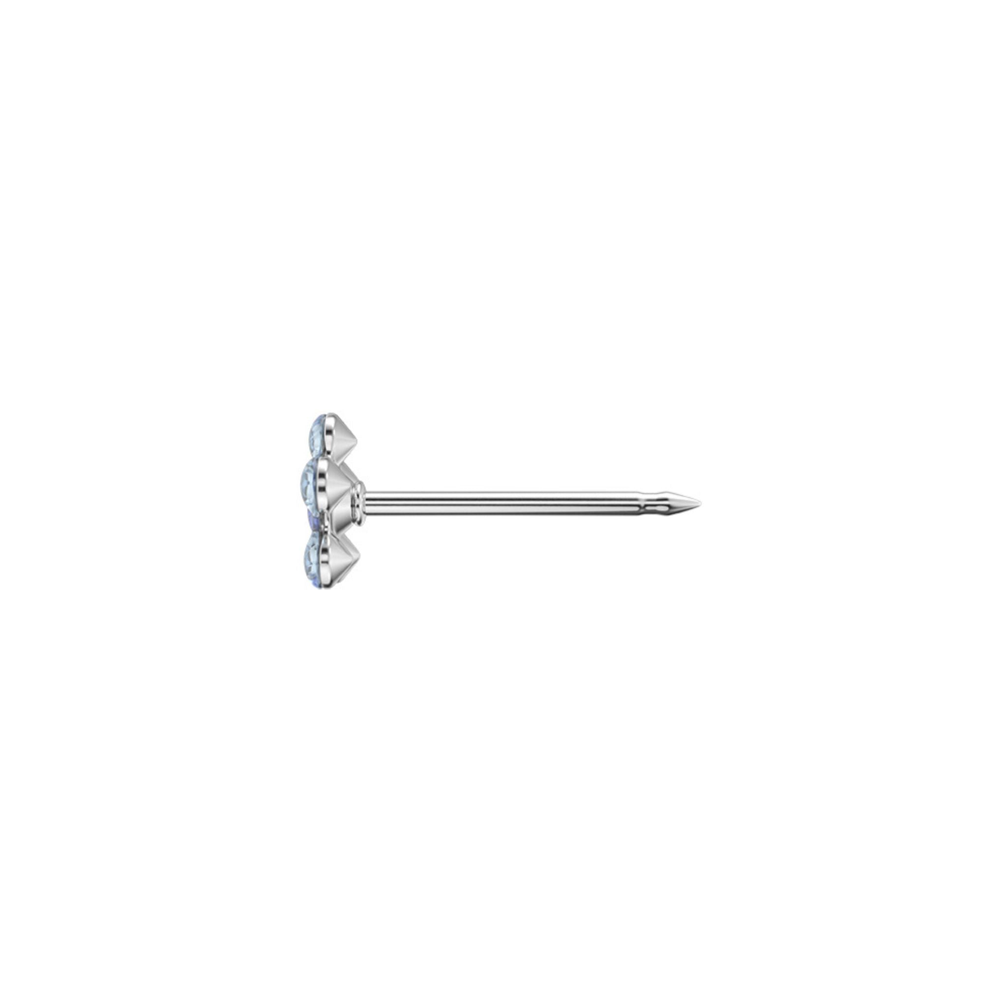 STUDEX auskari 158 - Daisy 5mm, Light Sapphire & September Sapphire, Surgical Stainless Steel