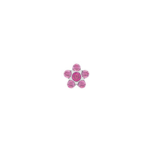 STUDEX auskari 159 - Daisy 5mm, Light Rose & Fuchsia, Surgical Stainless Steel