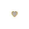 STUDEX 224 - Glitter, Heart White, Gold Plated, 6mm