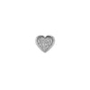 STUDEX auskari 225 - Glitter, Heart White, Surgical Stainless Steel, 6mm
