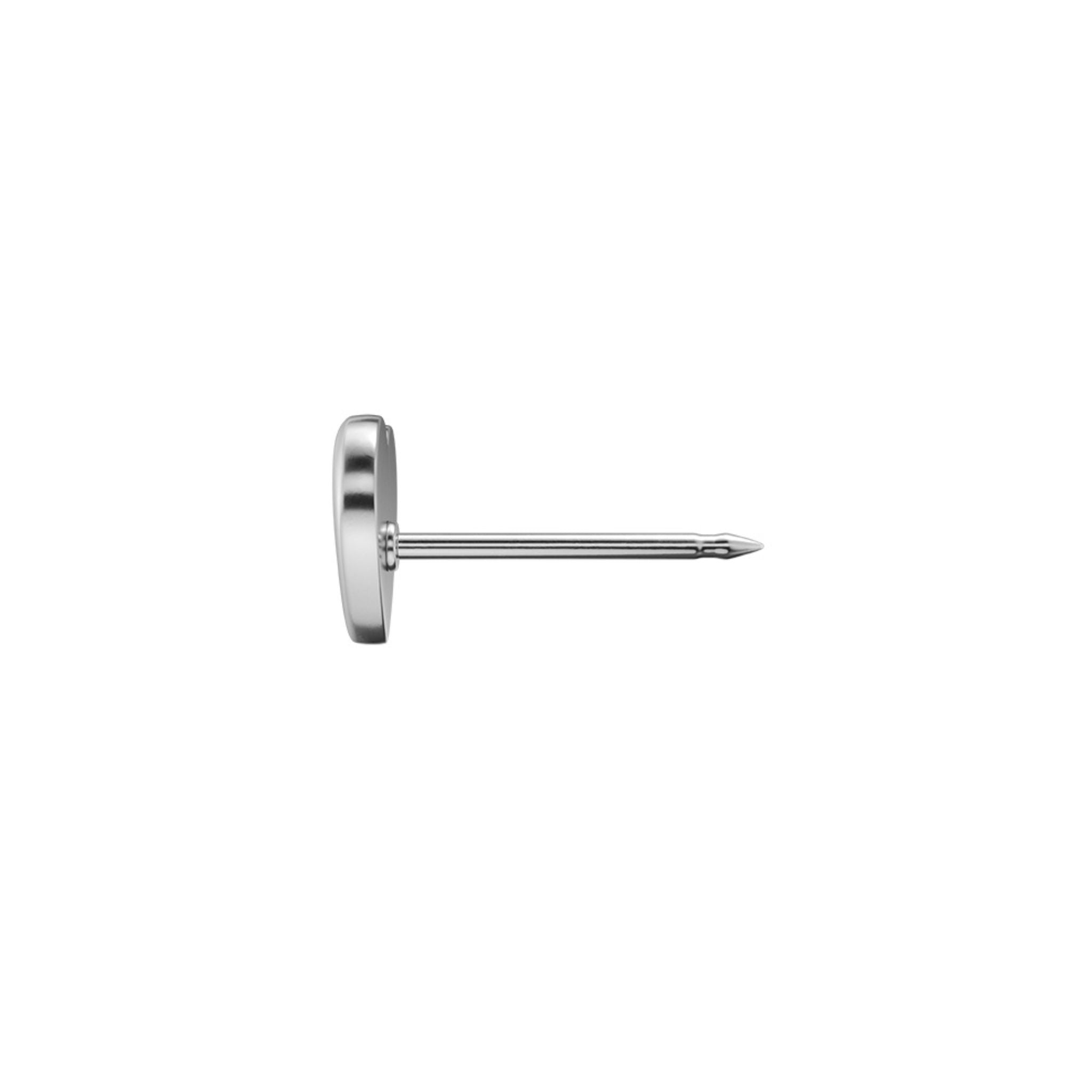 STUDEX auskari 225 - Glitter, Heart White, Surgical Stainless Steel, 6mm
