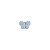 STUDEX 344 - Butterfly, March Aquamarine, Surgical Stainless Steel, 5x7mm