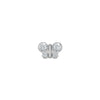 STUDEX 345 - Butterfly, April Crystal, Surgical Stainless Steel, 5x7mm