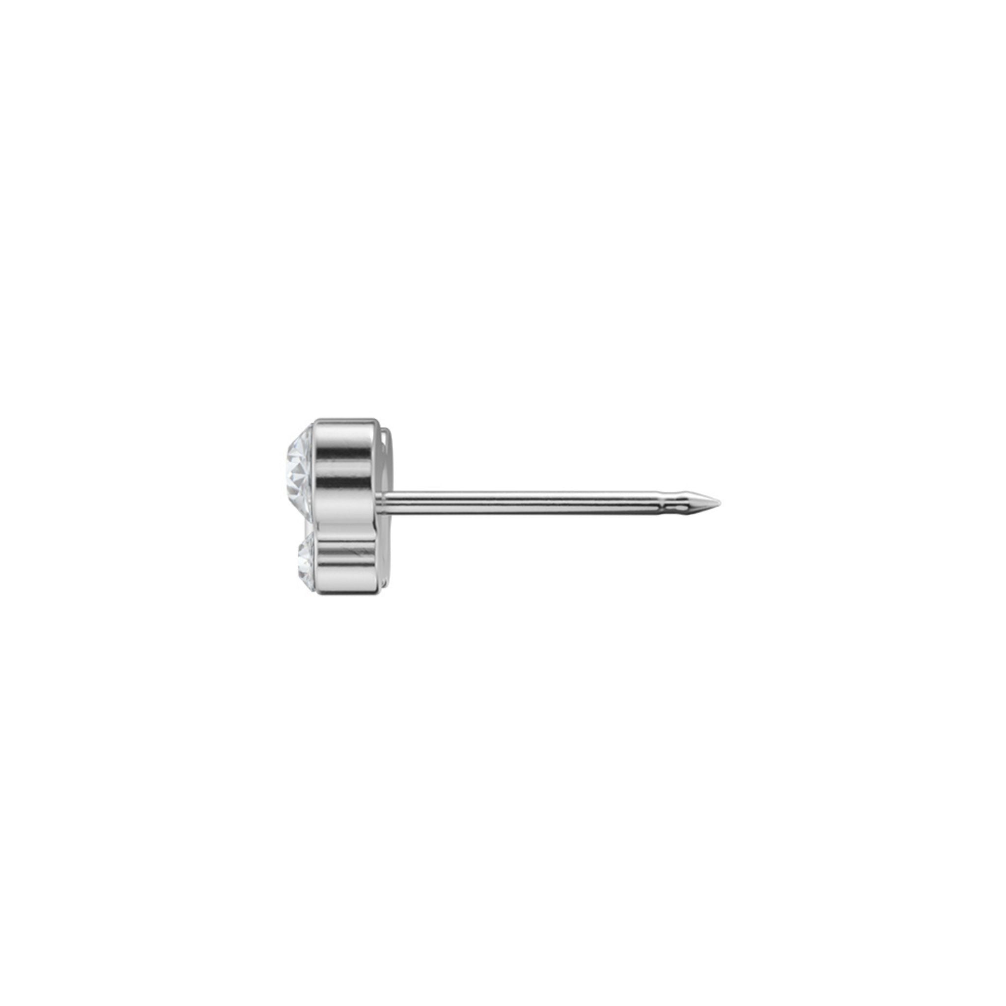 STUDEX 345 - Butterfly, April Crystal, Surgical Stainless Steel, 5x7mm