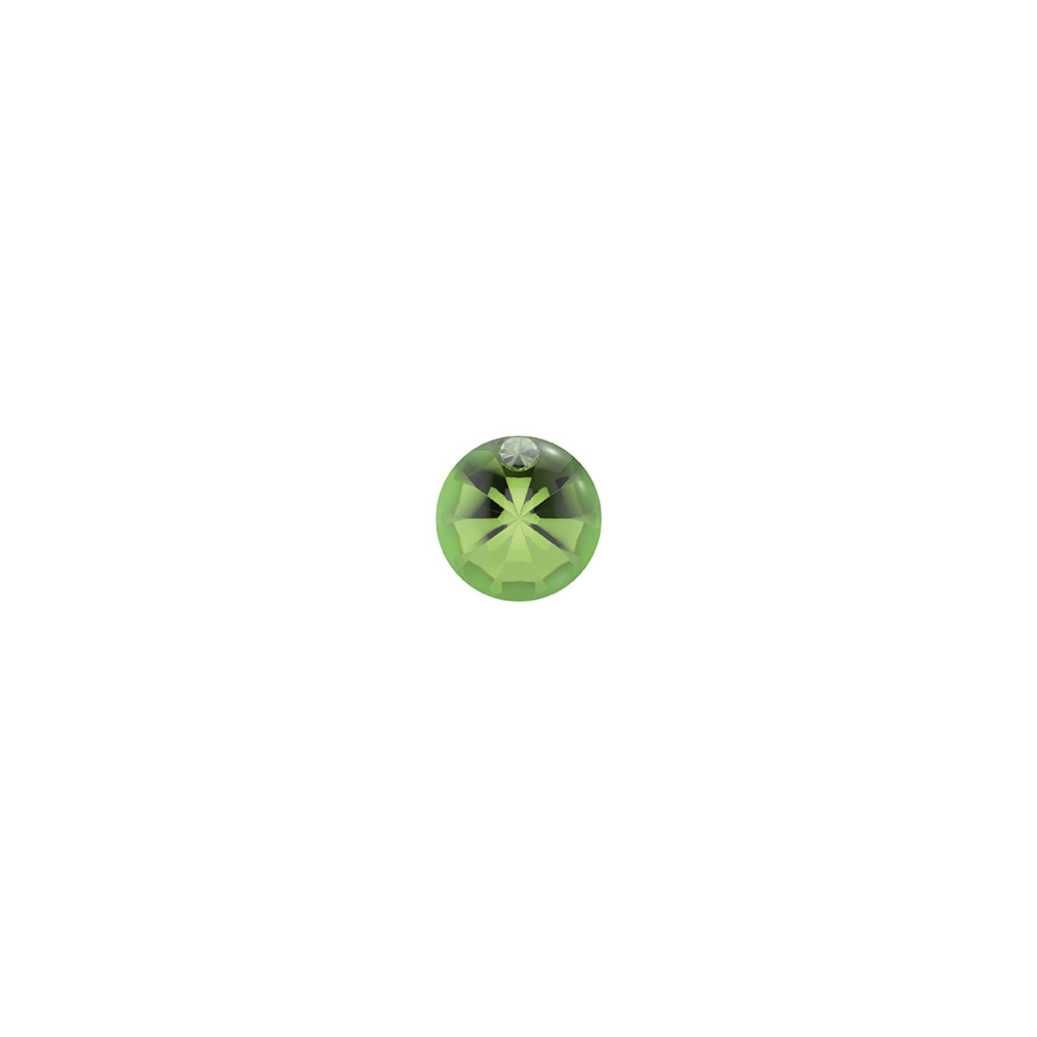 STUDEX auskari 363 - Crystal Birthstone 5mm, August Peridot & April Crystal, Surgical Stainless Steel